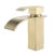Toilet Brushed Gold Faucet Tap 304 Stainless Steel Waterfall Washbasin Faucet Hot and Cold Water Mixed Bathroom Basin Faucet