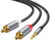 Rocoren 3.5mm to 2RCA Cable Aux Audio Cable 3.5 Jack to 2 RCA Male Adapter Splitter for TV Box Video Amplifier Speaker Wire Cord