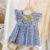 Baby Girl Backless Plaid Sweet Bow Dress Summer Birthday Party Dress Toddler Kids Outfits 0 To 6 Years Children Clothes