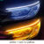 2pcs Auto Headlights White Turn Signal Yellow Brake Flow Lights LED DRL Car Daytime Running Light Flexible Waterproof Strip 12V