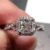 Luxury 925 Sterling Silver Classic overlapping  Ring for Women Sparkling Clear Cubic Zirconia Ring Wedding Statement Jewelry