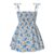 Summer Korean Girls Casual Dresses Cute Printing Cotton Girls Dress With Tie Rope Children Fashion Halter Skirt Kids Clothes
