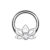 1PC Mudball Crown Flowers Circular Bead Ring Closer Ring Nose Lip Ring Labret Ear Tragus Helix Cartilage Daith Earrings Piercing