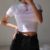Women’s Classical Printed Round Neck Short Sleeve T-Shirt Tops Summer Reveal Short Letter Printed Tops