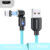 USLION 540 Rotate Magnetic Cable USB C Charging Cable Magnetic Charger Micro USB TypeC Phone Cable for IPhone Xiaomi Huawei