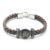 One Piece Luffy Pirate Bracelet Cartoon Action Figure Toy Straw Hat Punk Black Leather Braided Bracelet Cosplay Accessories Gift