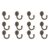 Lot 12Pcs Retro Coat Hat Hook Door Wall Hanger Alloy 35 x 30mm -Bronze