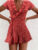 Summer WomenΓÇÖs Floal A-Line Dress Sweet Elegant Floral Ruffles V-neck Bandage Short Dress for Lady Chic Flowers Mini Dress