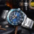 Fashion Seiko Watches for Men Stainless Steel Band Quartz Movement Auto Date Dial Sport Wristwatch for Male
