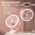 8000mAh Camping Fan Rechargeable Desktop Portable Air Circulator Wireless Ceiling Electric Fan With LED Light Clip-on Home Fan