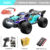 1:18 4WD RC Car with LED Lights 2.4G High Speed 40KM/H Off Road 4×4 Carbon Brush Remote Control Car Green Blue Kids Gifts