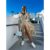 New fashion popular women’s fashion in Europe and the United States new printing waist V-neck long-sleeved dresses
